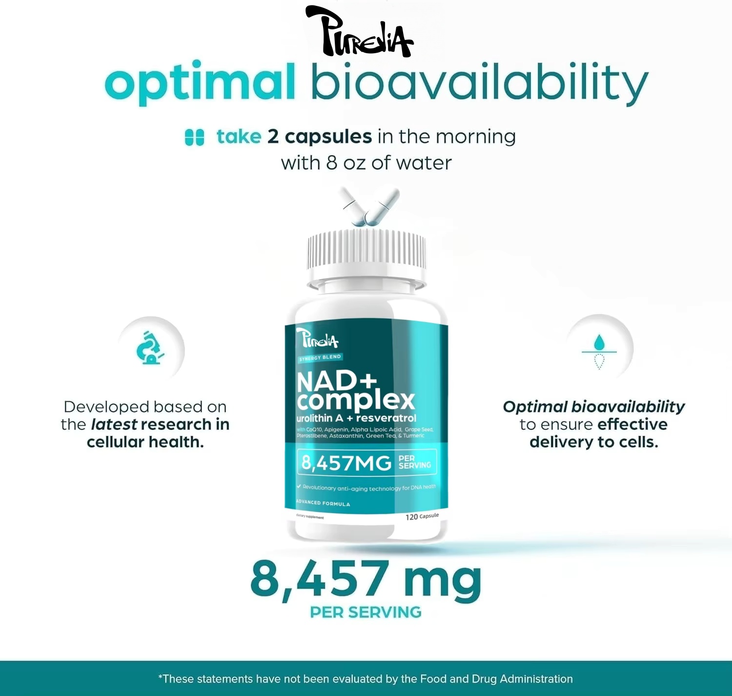 NADプラスサプリメント - 自然エネルギー、細胞の健康、ア - Health Wellness Energy のレビューと価格