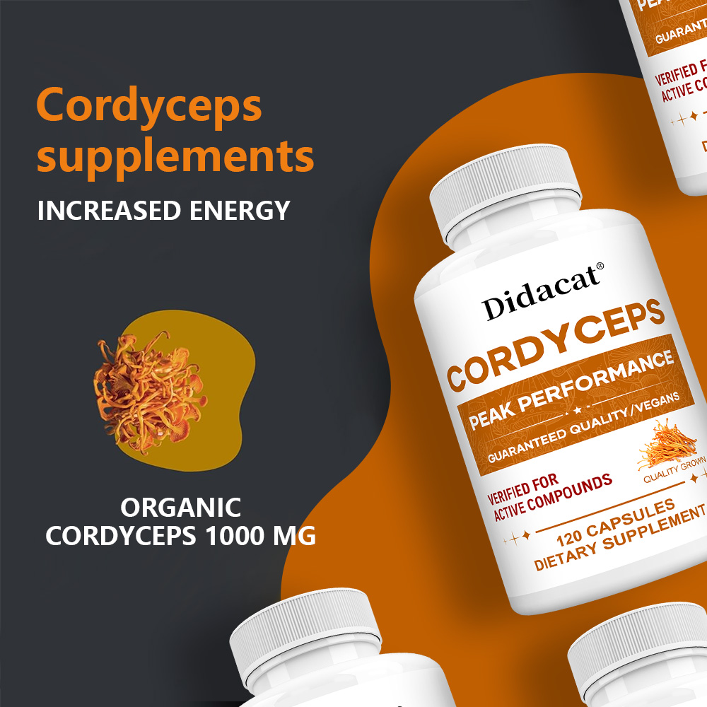冬虫夏草カプセル 1000mg、自然健康補助食品、脳、エネル - Health Wellness Energy のレビューと価格